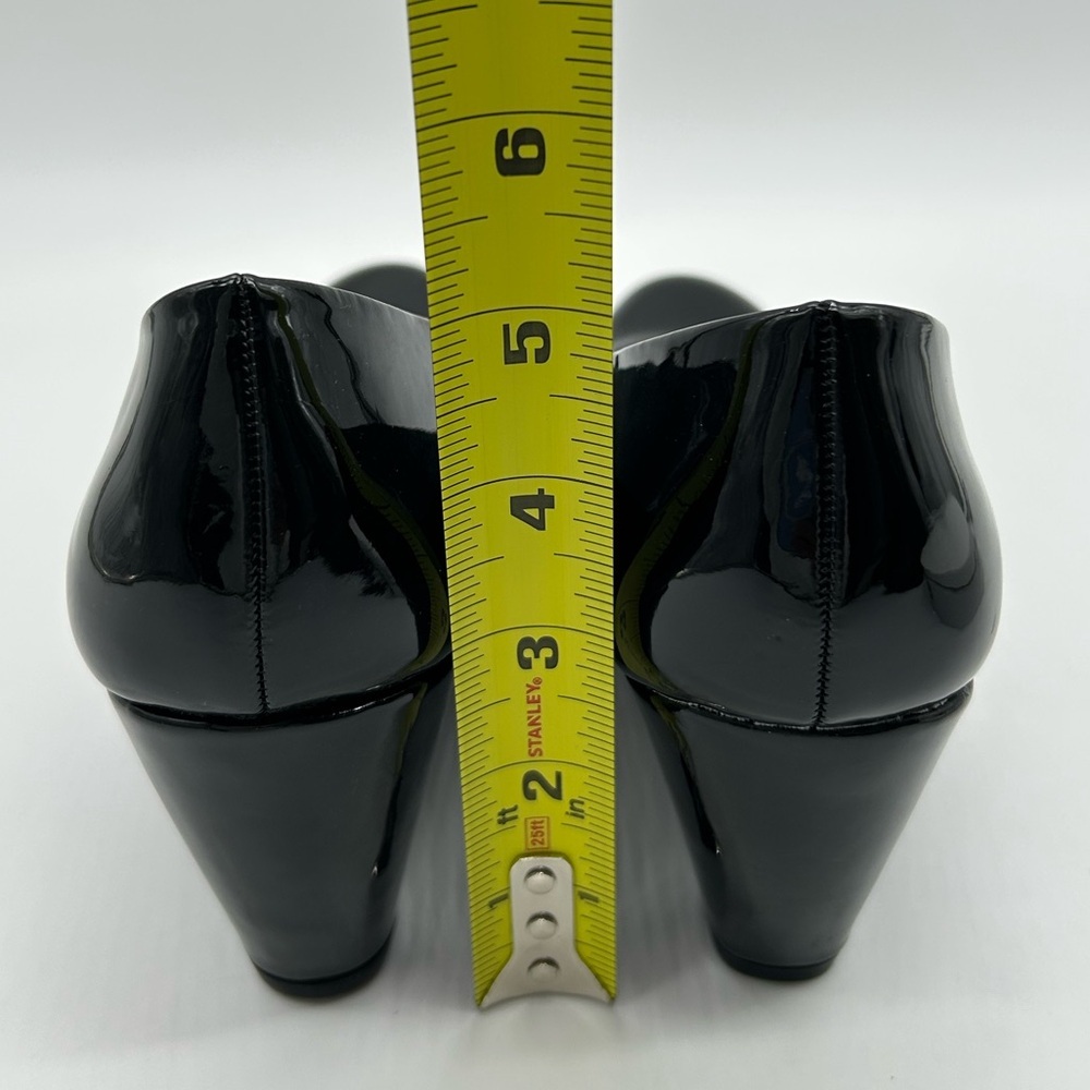 CL by Laundry Black Patent Wedge Heels Size 8.5 Man-Made Upper New With Box - Picture 8 of 12